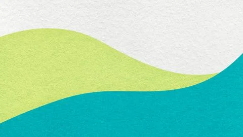 Abstract white, light green, cyan texture paper background, wavy layers. Wa.. Stock Photos
