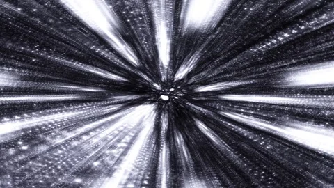 Abstract White Light Rays Bursting in Hyperspace Warp Speed Tunnel Animation Stock Footage 328557183