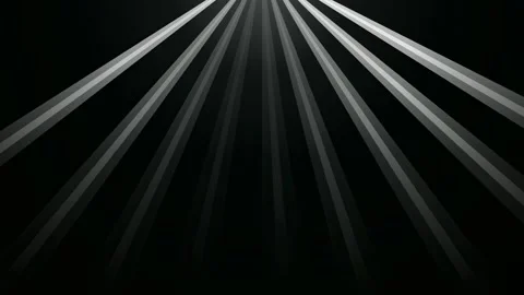 Abstract white light rays emanating from the center on a black background loop Stock Footage 346205537