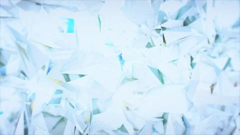 Abstract white light on sharp glass shards Stock Illustration