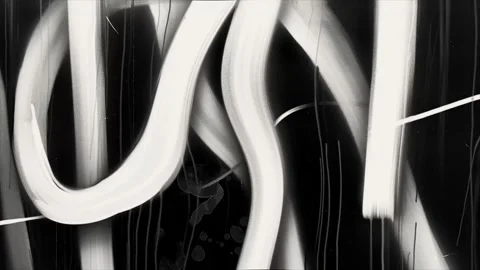 Abstract white light strokes on black background with motion blur Video stock 327326841