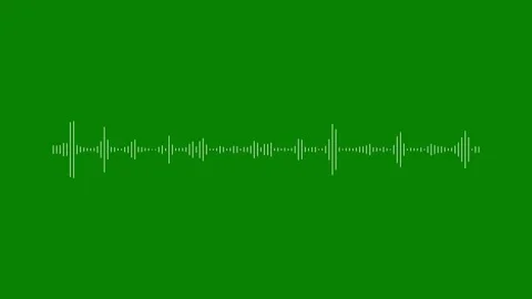 Abstract white line audio wave visualization, 4k sound waveform spectrum an.. 스톡 동영상 346164231