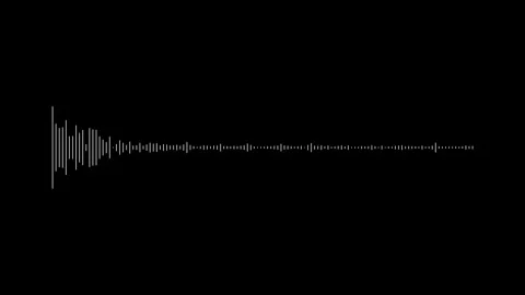 Abstract white line audio wave visualization, 4k sound waveform spectrum an.. 스톡 동영상 346164232