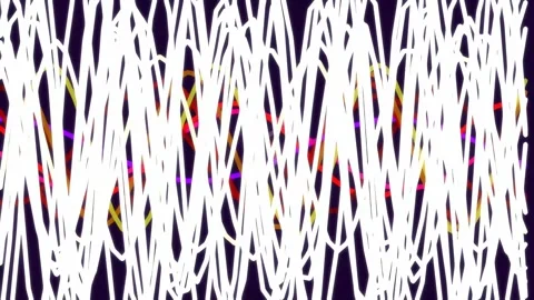 Abstract white line waves on black background looping seamless motion graphic Stock Footage 342205029