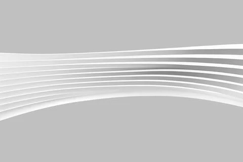 Abstract of white lines background, minimal dynamic shape, 3d rendering Stock Illustration