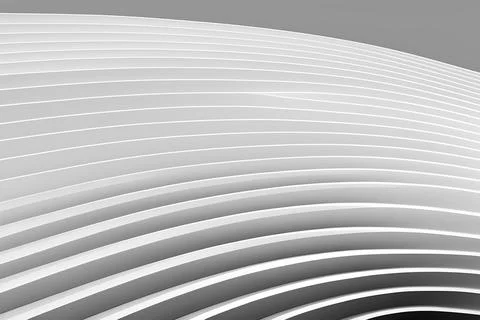 Abstract of white lines background, minimal dynamic shape, 3d rendering Stock Illustration