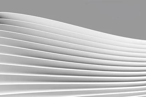 Abstract of white lines background, minimal dynamic shape, 3d rendering Stock Illustration