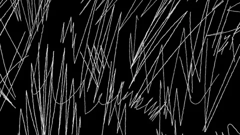 Abstract White Lines on Black, 4K Loop for Motion Graphics Stock Footage 303437425
