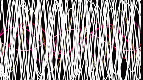Abstract white lines on black background, geometric wave pattern for motion.. Stock Footage 342205030