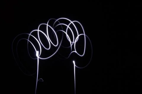 Abstract white lines Stock Photos