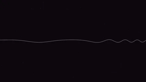 Abstract white lines pulse and flow against a dark background Video stock 327625672