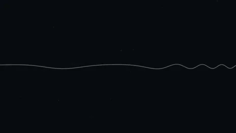 Abstract white lines pulse and flow against a dark background Stock Footage 327948404