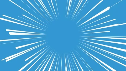 Abstract white lines radiating on blue background Stock Footage 340940186