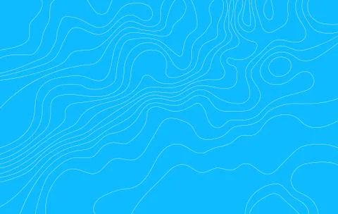 Abstract white lines topographic map. Stock Illustration