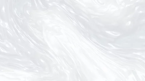 Abstract white liquid flowing waves on minimalist background. 4K 스톡 동영상 345111440