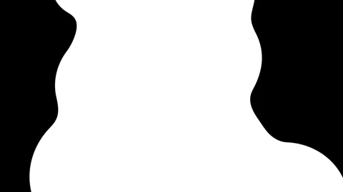 Abstract white liquid organic motion silhouettes flowing on black backgroun.. Stock Footage 337805248
