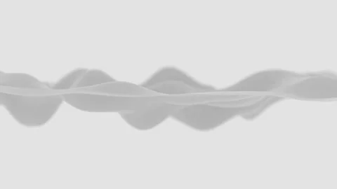 Abstract white liquid waves flowing on light grey background Stock Footage 333835415