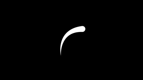Abstract white loading or buffering icon animation isolated on black backgrou Stockbeeldmateriaal 333878142
