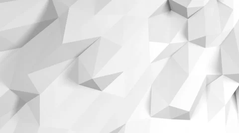 Abstract white low polygon background clean and simple loopable Stock Footage 66860527