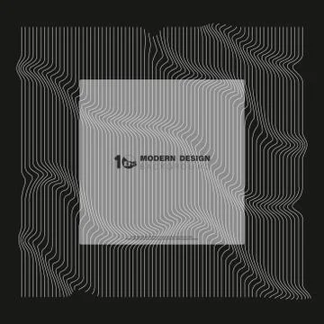 Abstract white mesh lines of pattern design on black background. illustration Stock Illustration