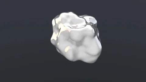 ABSTRACT WHITE METALLIC BLOB Stock Footage 85148561