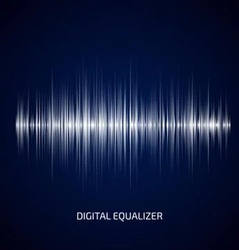 Abstract white music equalizer Stock Illustration