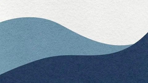 Abstract white, muted blue, dark blue texture paper background, wavy layers.  Stock Photos