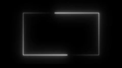 Abstract white neon glowing frame dynamic motion. Vidéo 331897207