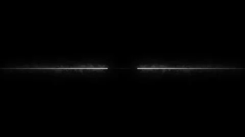 Abstract white neon glowing line with smoke flicker effect on dark black ci.. Stock Footage 333032379