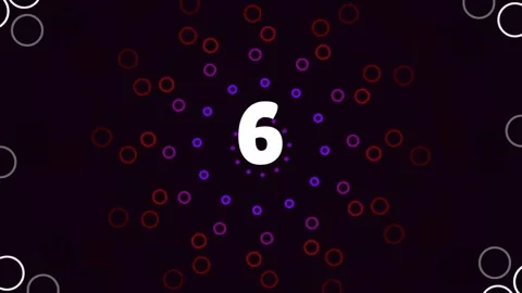 Abstract white number 9 display on black screen with repeating dot matrix d.. Stock Footage 342114257