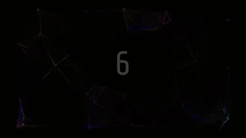 Abstract white number nine on solid black background for modern design elemen Stock Footage 342205043