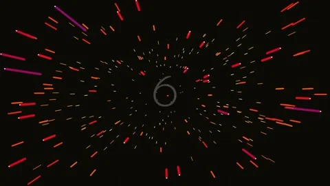 Abstract white numeral nine counting concept against deep black void backdrop Stock Footage 342093000