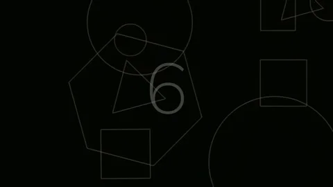 Abstract white numeral nine counting design for clean modern backgrounds Stock Footage 342205045