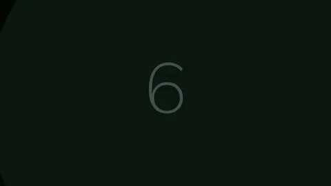 Abstract white numeral nine on solid black backdrop for counting concept Stock Footage 342205050