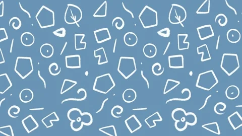 Abstract white object lines pattern animation on blue background. Stock ani.. Video stock 310429860