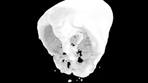 Abstract white paint splash, alpha channel included (FULL HD) Video stock 118216736