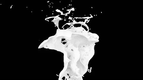 Abstract white paint splash in slow motion, alpha channel included (FULL HD) Video stock 51549229