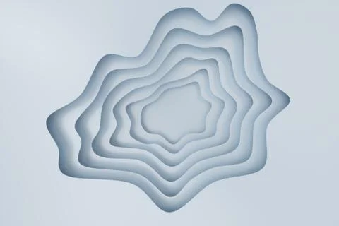 Abstract white paper cut background, paper cut template. 3D white relief effect Stock Illustration