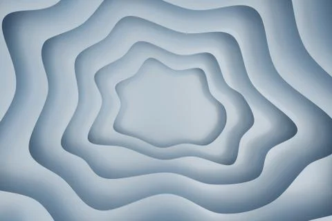 Abstract white paper cut background, paper cut template. 3D white relief effect Stock Illustration