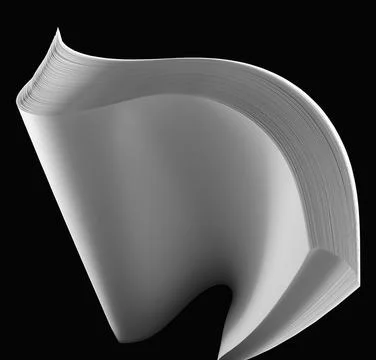 Abstract white paper ream Fotos Stock