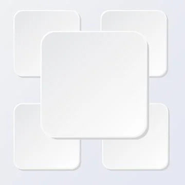 Abstract white paper squares vector illustration Stock Illustration