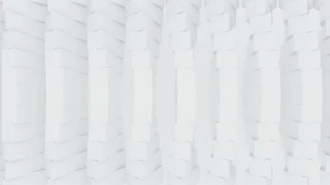 Abstract white parametric pattern,Motion background 3d animation. Stock Footage 134249995