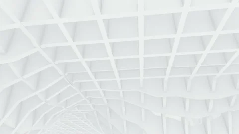 Abstract white parametric pattern,Motion background 3d animation. Stock Footage 134250015