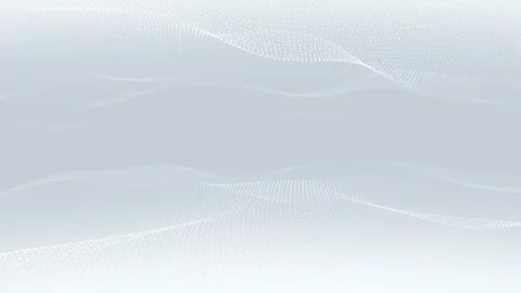Abstract white particle wave background. Minimal flowing white landscape Vídeo Stock 341353595