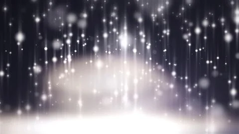 Abstract white particles with bokeh effect, 3d render background, computer Stock Illustration