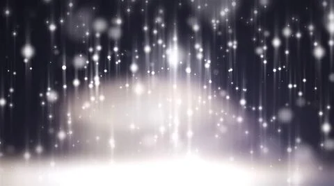 Abstract white particles with bokeh effect, 3d render background, computer... Stock Photos