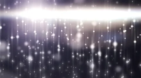 Abstract white particles with bokeh effect, 3d render background, computer... Foto stock