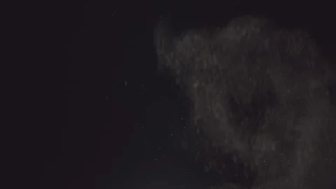 Abstract white particles dancing in dark background for cinematic motion gr.. Stock Footage 337448035