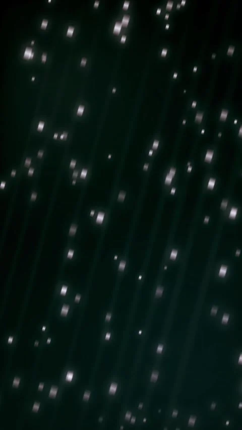 Abstract white particles falling against dark green background loop. Video stock 344709784