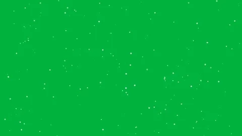 Abstract white particles floating and shimmering on a solid green screen Video stock 345430099